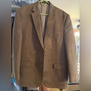 Chaps Brown Blazer with Structured Shoulders
